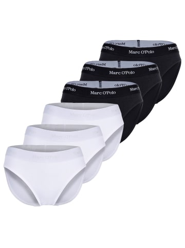 Marc O'Polo Slip 6er Pack in Weiß/Schwarz