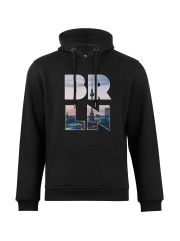 Cotton Prime® Hoodie Skyline Berlin - Weltenbummler Kollektion in Schwarz