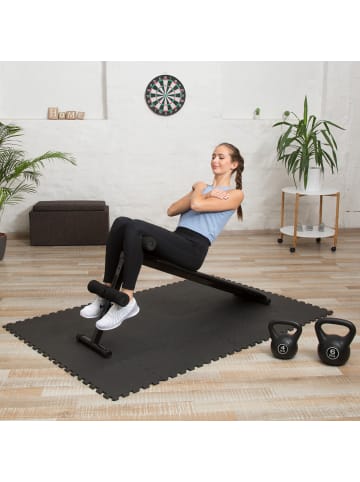 relaxdays 24x Bodenschutzmatte in Schwarz - (B)30 x (L)30 cm