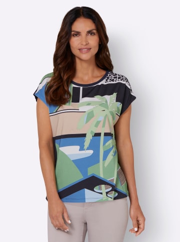 WITT WEIDEN Kurzarmshirt in marine-apfel-bedruckt