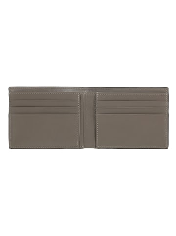 DuDu Up! Geldbörse RFID Schutz Leder 11 cm in black-taupe