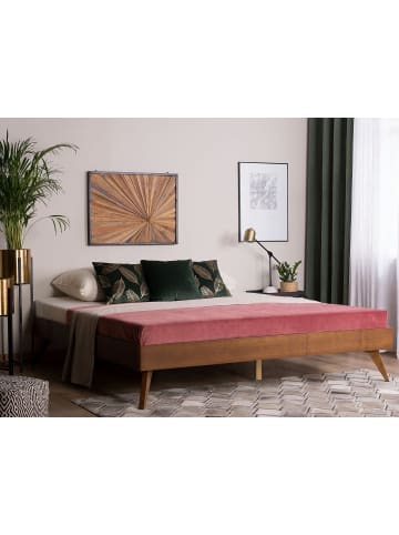 Beliani 2-tlg Doppelbett BERRIC in Braun