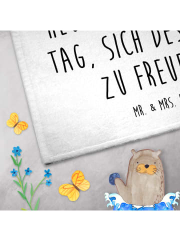 Mr. & Mrs. Panda Gästehandtücher Avocado Feier mit Spruch in Weiß