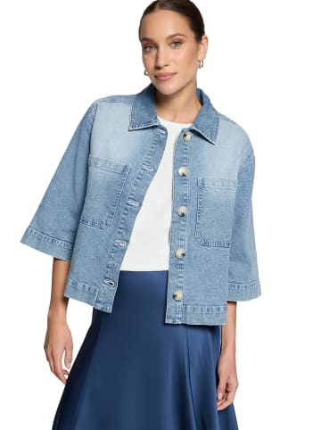 Zero  Blazer-Jacke im Jeans-Look in Light Blue Denim