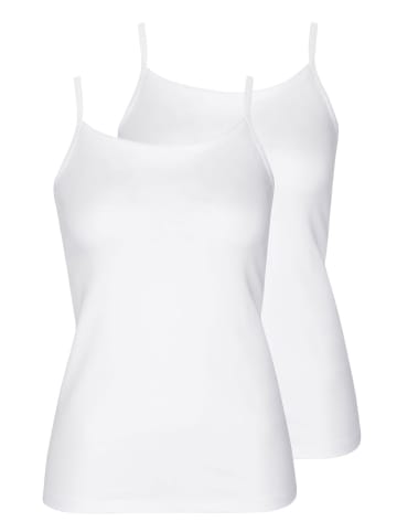 Lisca 2er Pack Trägerhemd in white