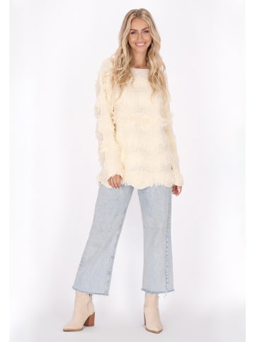 IZIA Damen Pullover in Wollweiss