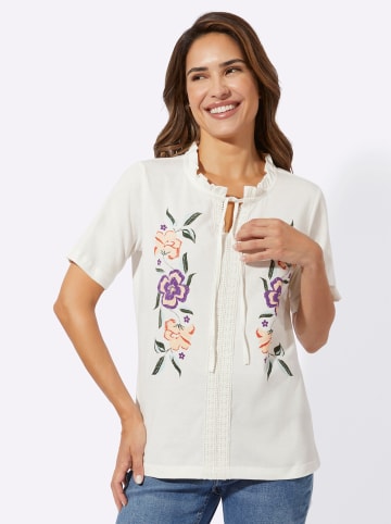 Sieh an! Kurzarmshirt in ecru-apricot