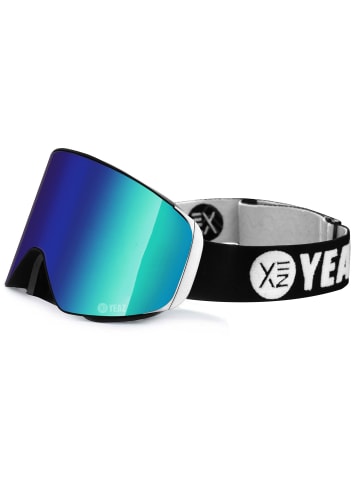 YEAZ APEX Magnet-Ski-Snowboardbrille grün verspiegelt/silber in grün