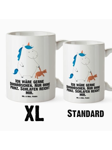 Mr. & Mrs. Panda tasse mit henkel Einhorn Teddy mit Spruch in Weiß