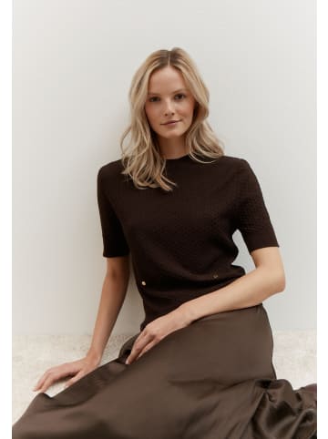 More & More Struktur-Pullover in espresso brown