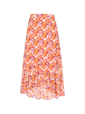 faina Damen Rock in Orange Mehrfarbig