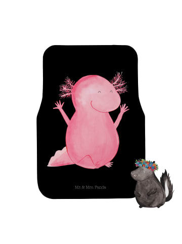 Mr. & Mrs. Panda Auto Fußmatte Axolotl Hurra ohne Spruch in Schwarz