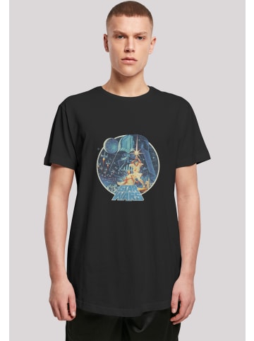F4NT4STIC Long Cut T-Shirt 'Star Wars Classic Vintage Logo' in schwarz