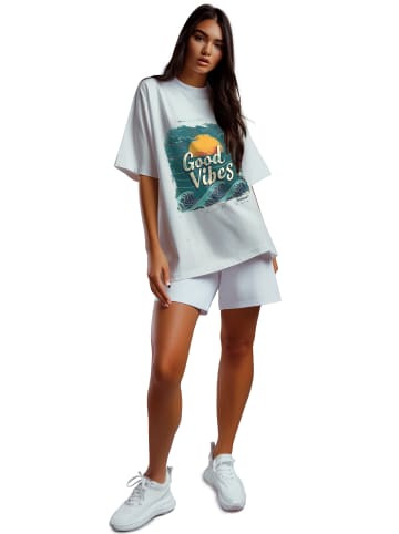 Reichstadt Reichstadt Oversized T-Shirt Damen  24RSW057 Sunset Vibes S