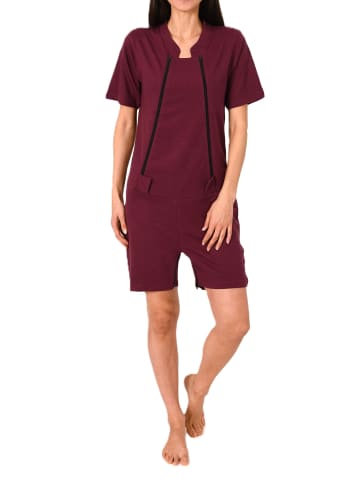 NORMANN Pflegeoverall kurzarm Reissverschluss Vorne - 88447 in beere