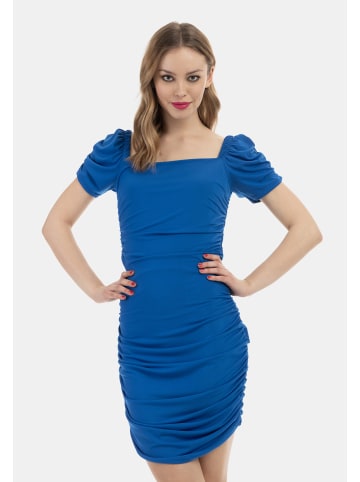 faina Damen Mini Kurzarmkleid in Königsblau