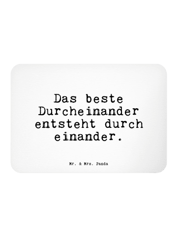 Mr. & Mrs. Panda Kühlschrankmagnet Das beste Durcheinander entst... in Weiß