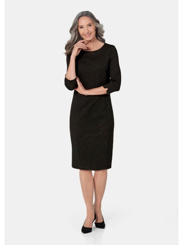 GOLDNER Festliches Kleid mit Goldglanz in schwarz / kupferfarben / gold / gemustert