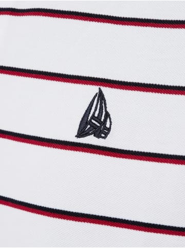 Andrew James Poloshirt in weiß rot