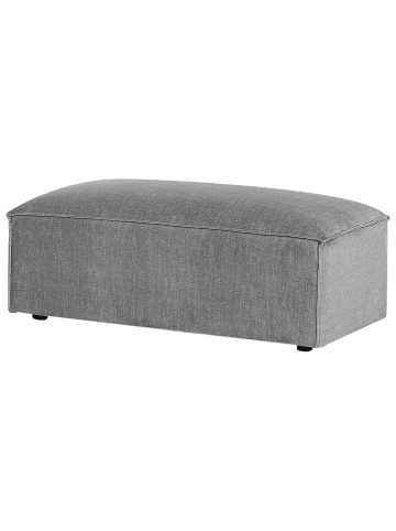 Beliani Ottomane HELLNAR in Grau - (W) 52 x (H) 39 x (L) 102 cm