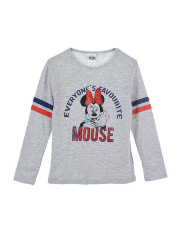 Disney Minnie Mouse Langarmshirt Longsleeve mit 3 Motiven in Grau