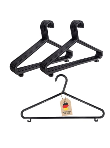 Intirilife Kleiderbügel mit Hosensteg 36 x 1 x 15 cm in Schwarz (20 Stück)