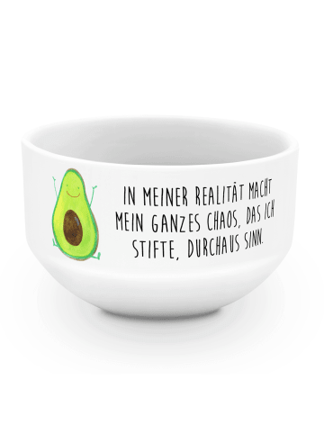 Mr. & Mrs. Panda Müslischale Avocado Glücklich mit Spruch in Weiß