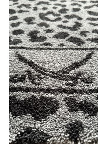 Sansibar Badteppich LEO, 55x65 cm in Silber/Anthrazit