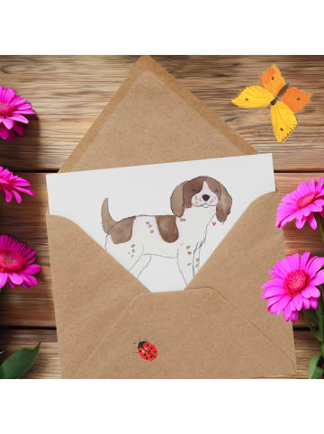 Mr. & Mrs. Panda Deluxe Karte English Springer Spaniel Freude mi... in Weiß