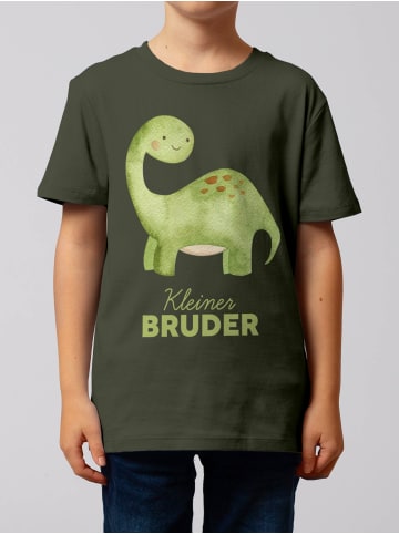 wat? Apparel T-Shirt Dinosaurier 04 Kleiner Bruder in Khaki