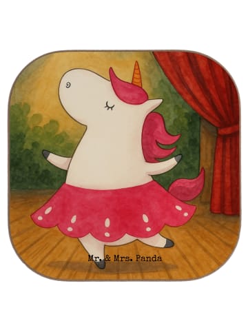 Mr. & Mrs. Panda Untersetzer für Gläser Einhorn Ballerina Design... in Weiß