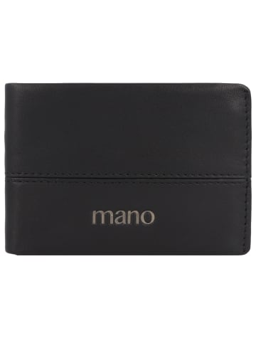 mano Don Romeo Geldbörse RFID Leder 10,5 cm in schwarz