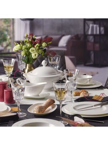 Villeroy & Boch 6er Set Suppenteller White Pearl ø 24,8 cm weiß in weiß