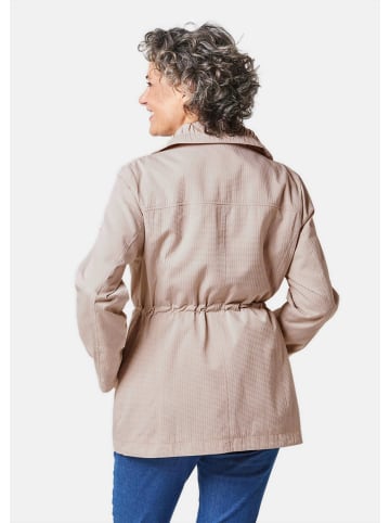 GOLDNER Jacke Longjacke aus fein strukturierter Ware in sand