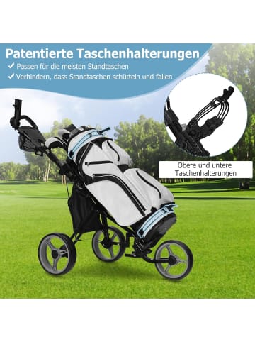 COSTWAY Golftrolley 3 Rad in Grau