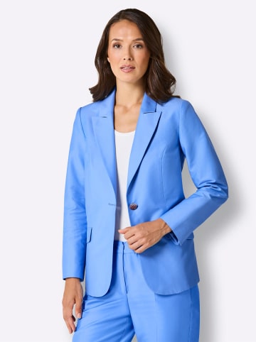 creation L Seiden-Mix-Blazer in himmelblau