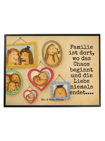 Mr. & Mrs. Panda Schreibunterlage Igel Familie Design mit Spruch in Weiß