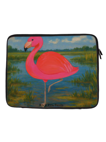 Mr. & Mrs. Panda Laptop Tasche Flamingo Classic Design ohne Spruch in Weiß