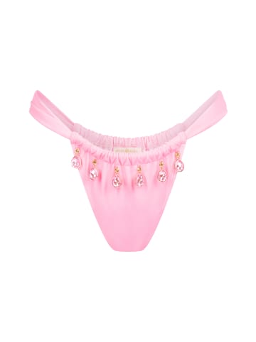 Moda Minx Bikini Hose Selene Droplet Rouched Fixed in pink