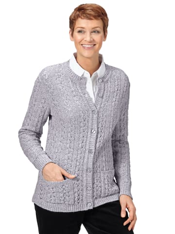 WITT WEIDEN Strickjacke in hellgrau-meliert