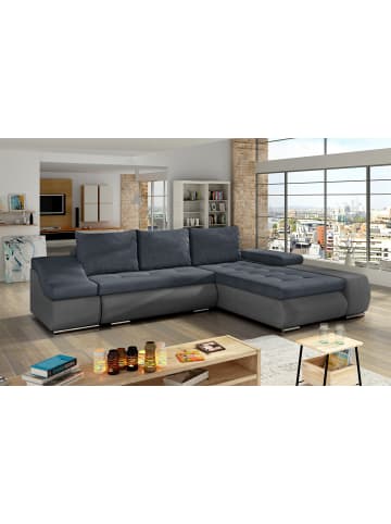 MF Design Onitaro Recamiere Rechts in Blau -  (L) 200 x (B) 295 x (H) 82 cm