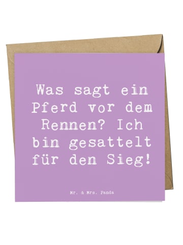 Mr. & Mrs. Panda Einladungskarte Spruch Pferderennen Erfolg mit ... in Lavendeltraum