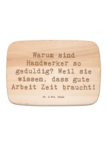 Mr. & Mrs. Panda Küchenbrett Spruch Handwerker Geduld mit Spruch in Transparent