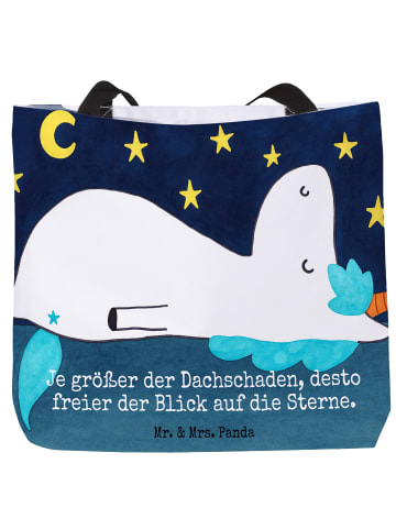 Mr. & Mrs. Panda Shopper Einhorn Sternenhimmel Design mit Spruch in Weiß