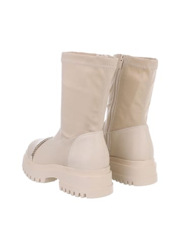 Ital-Design Stiefelette in Beige