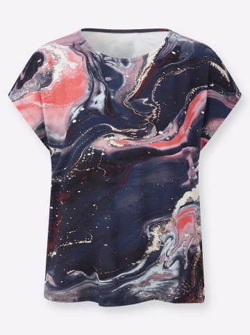 creation L Druck-Shirt in marine-koralle-bedruckt