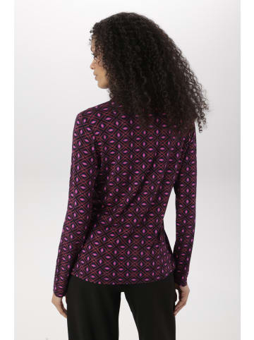 Aniston SELECTED Hemdbluse in bordeaux-neonpink-lila-schwarz
