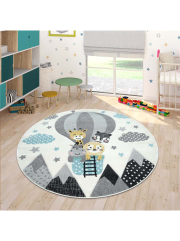 KADIMA DESIGN Kinderteppich Ballon mit Tieren Kinderzimmer in Creme