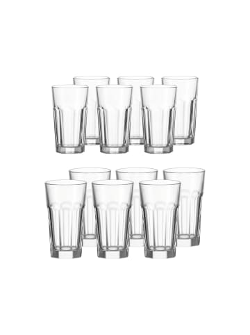 LEONARDO 24er Set Longdrinkgläser Rock in Transparent in transparent
