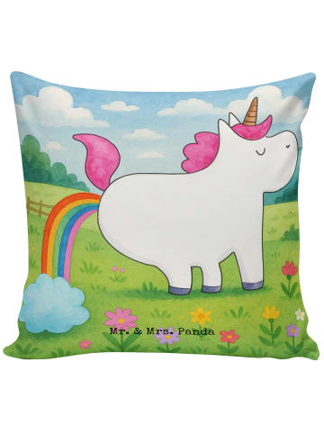 Mr. & Mrs. Panda kuschelkissen 40x40 Einhorn Pupsen Design ohne ... in Weiß
